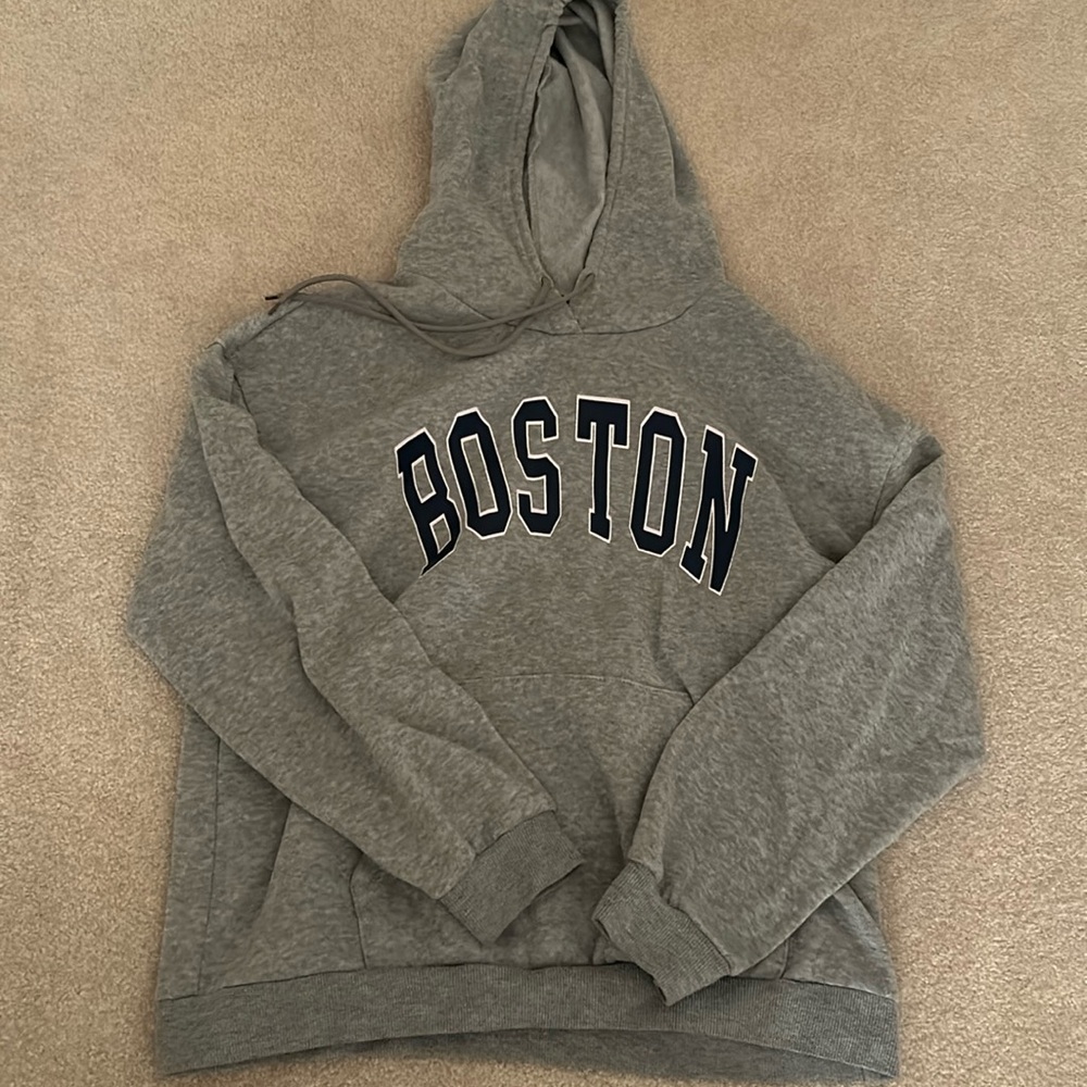 Grey Boston Hoodie